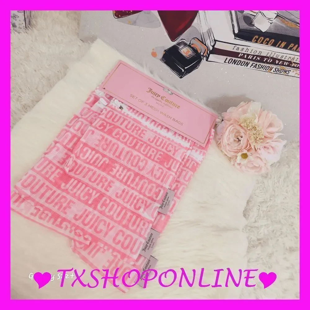 ❣️👙{ Juicy Couture } Logo | Pink laundry mesh wash bags | 👙❣️NWT